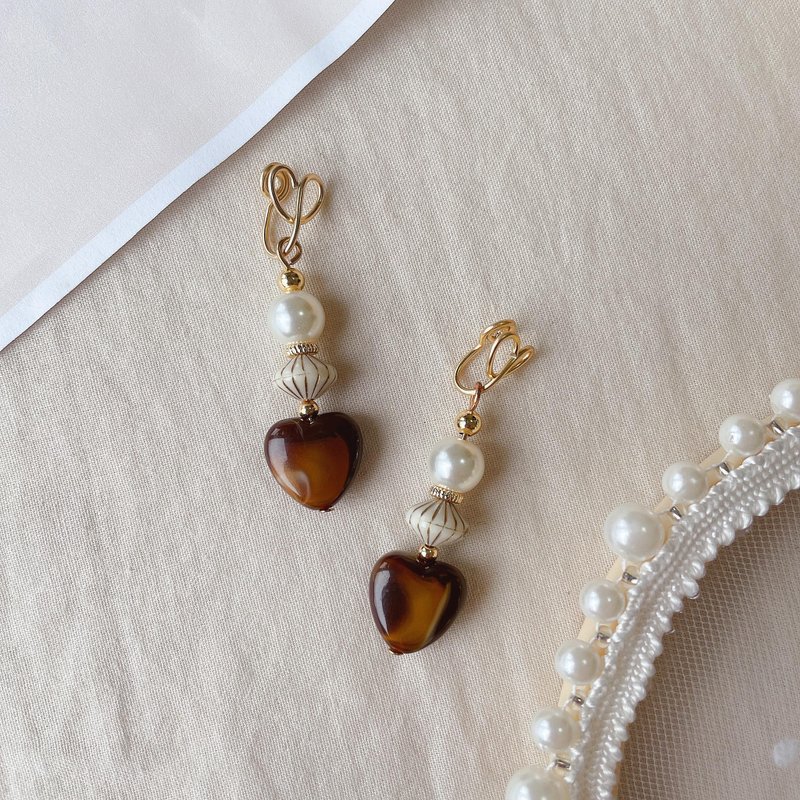 微醺咖啡 / 耳勾 / 无痛耳夹 - 耳环/耳夹 - 其他金属 