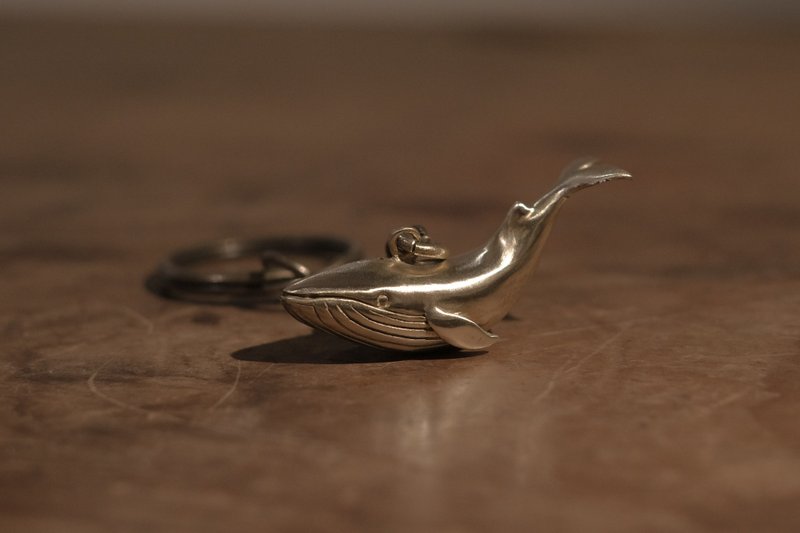 鲸鱼黄铜钥匙圈 - 钥匙链/钥匙包 - 铜/黄铜 金色