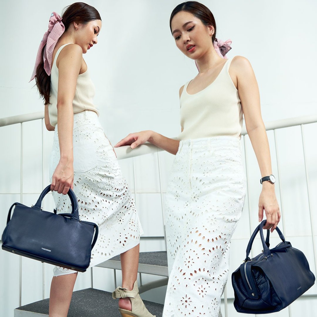 IOTA handbag - 手提包/手提袋 - 真皮 蓝色