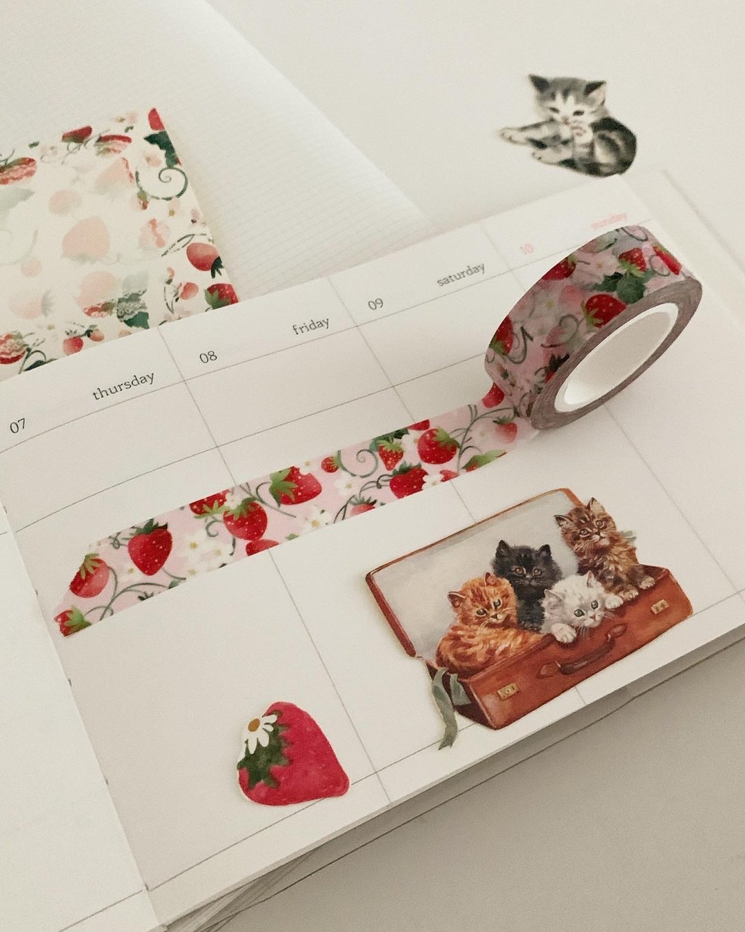 Strawberry Sherbet Pink Washi Tape - 纸胶带 - 其他材质 