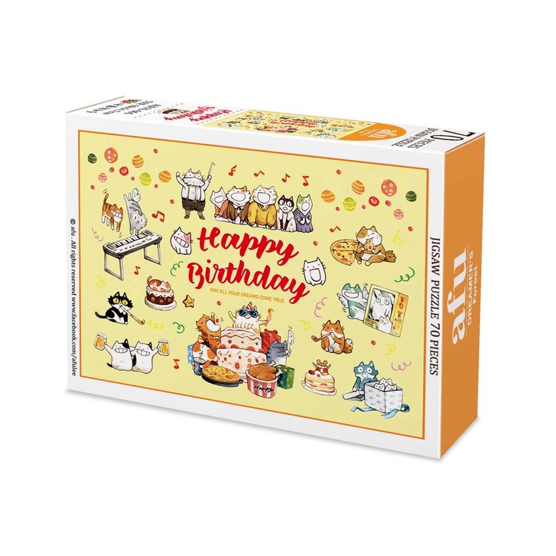 afu迷你拼图 ( 70片 ) - 生日快乐!Happy Birthday! - 拼图 - 纸 黄色