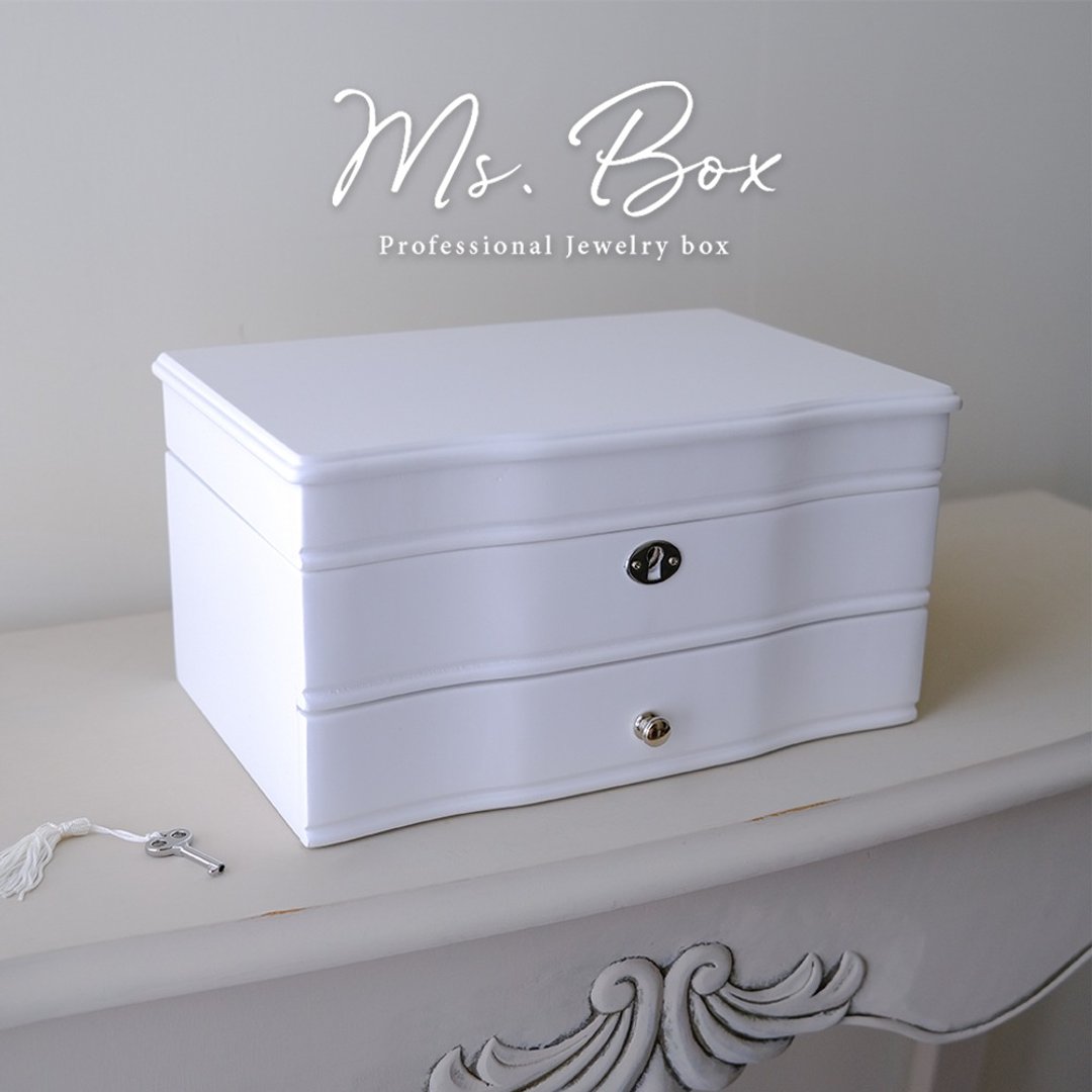 【Ms. box 箱子小姐】英式风格连动式木制饰品盒/珠宝盒/收纳盒 - 收纳用品 - 木头 白色