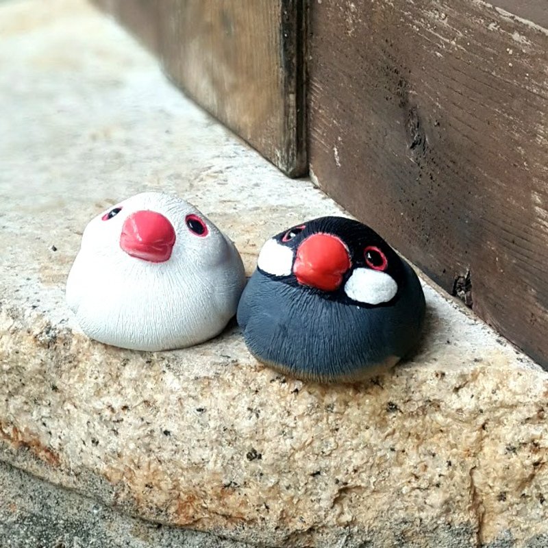 疗愈圆滚滚系列-文鸟(Java sparrow) - 摆饰 - 塑料 
