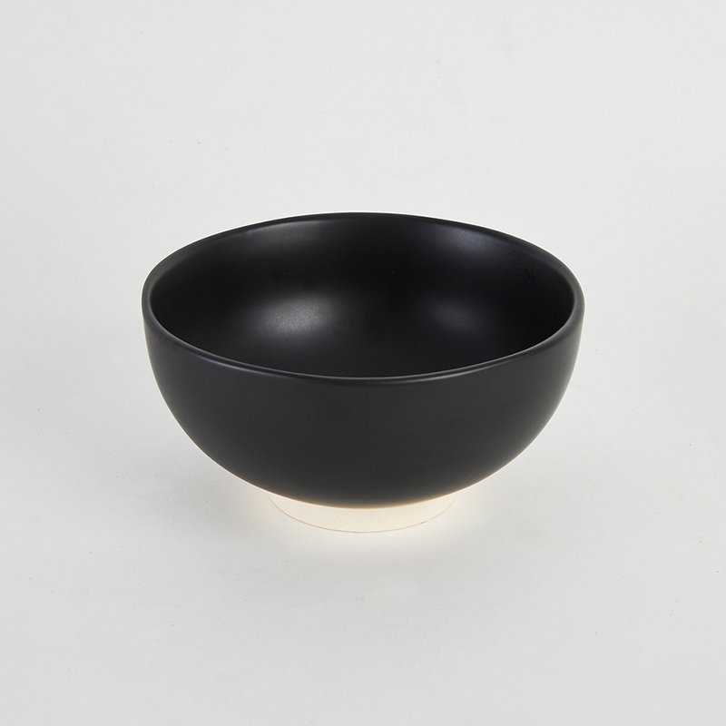 KOGA 许家陶器品 陶质六角大碗 (尖山黑) - 碗 - 陶 黑色