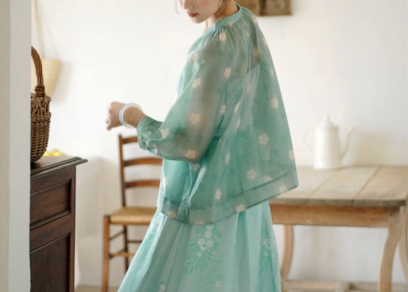 【如意梅花云】新中式复古 汉元素衬衫 - 女装衬衫 - 其他材质 多色