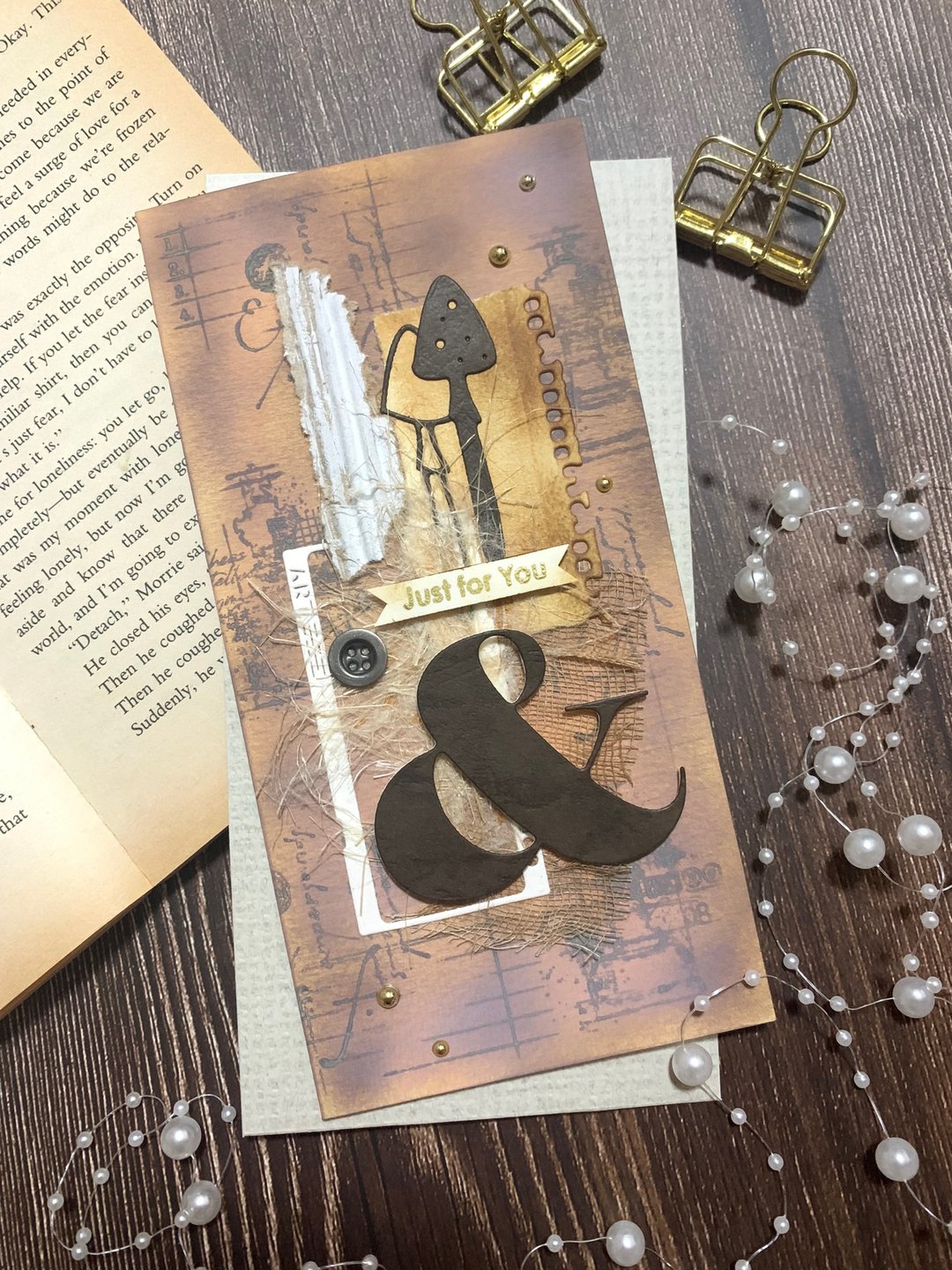 Just for you_手工卡片/心意卡片/祝福卡片/万用卡片 - 卡片/明信片 - 纸 咖啡色