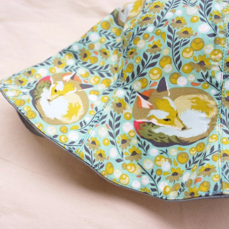 薄荷狐狸 手工渔夫帽（钟型帽双面皆可戴款） - 帽子 - 棉．麻 