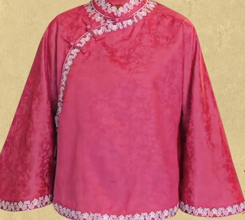 云容 新中式复古香云纱 上衣小衫 - 女装上衣 - 丝．绢 粉红色