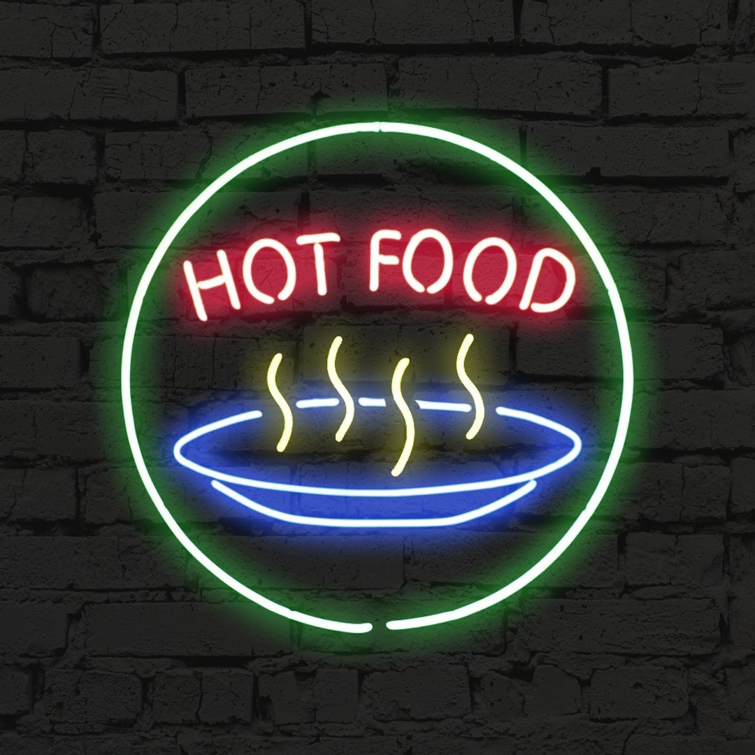 Hot Food霓虹灯店铺装潢灯霓虹招牌 - 摆饰 - 压克力 透明