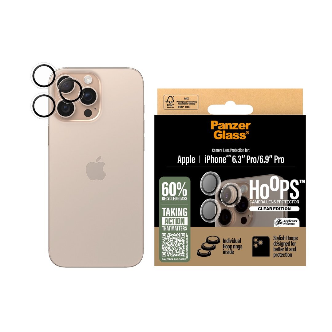 耐冲击 防刮 高清分体式镜头保护贴适用于iPhone 16 Pro/ Pro Max - 手机配件 - 其他材质 
