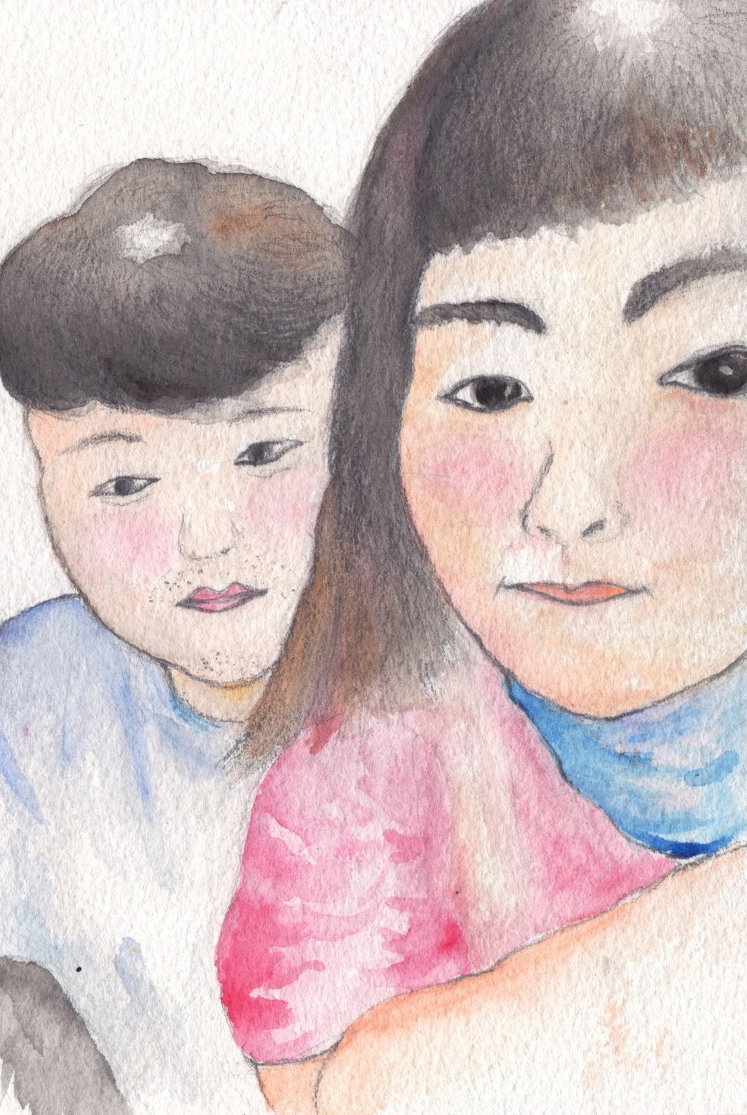 【手绘人物画原作】臭胖胖 - 订制画像 - 纸 粉红色