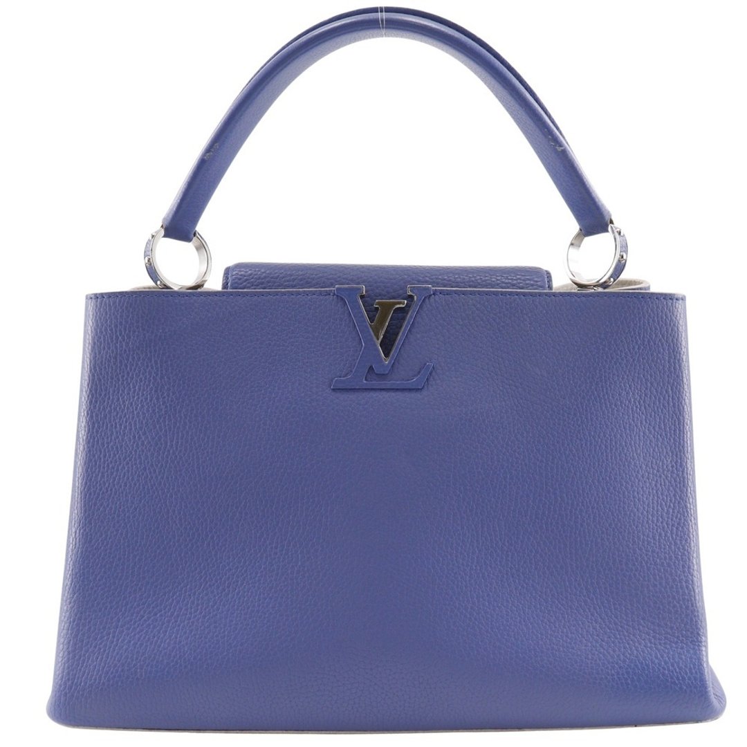 【日本直送】路易威登 LOUIS VUITTON Capucines MM 手提包 Parnasséa × Taurillon 皮革 蓝色/白色 AH5105 女仕【二手】 - 手提包/手提袋 - 真皮 蓝色