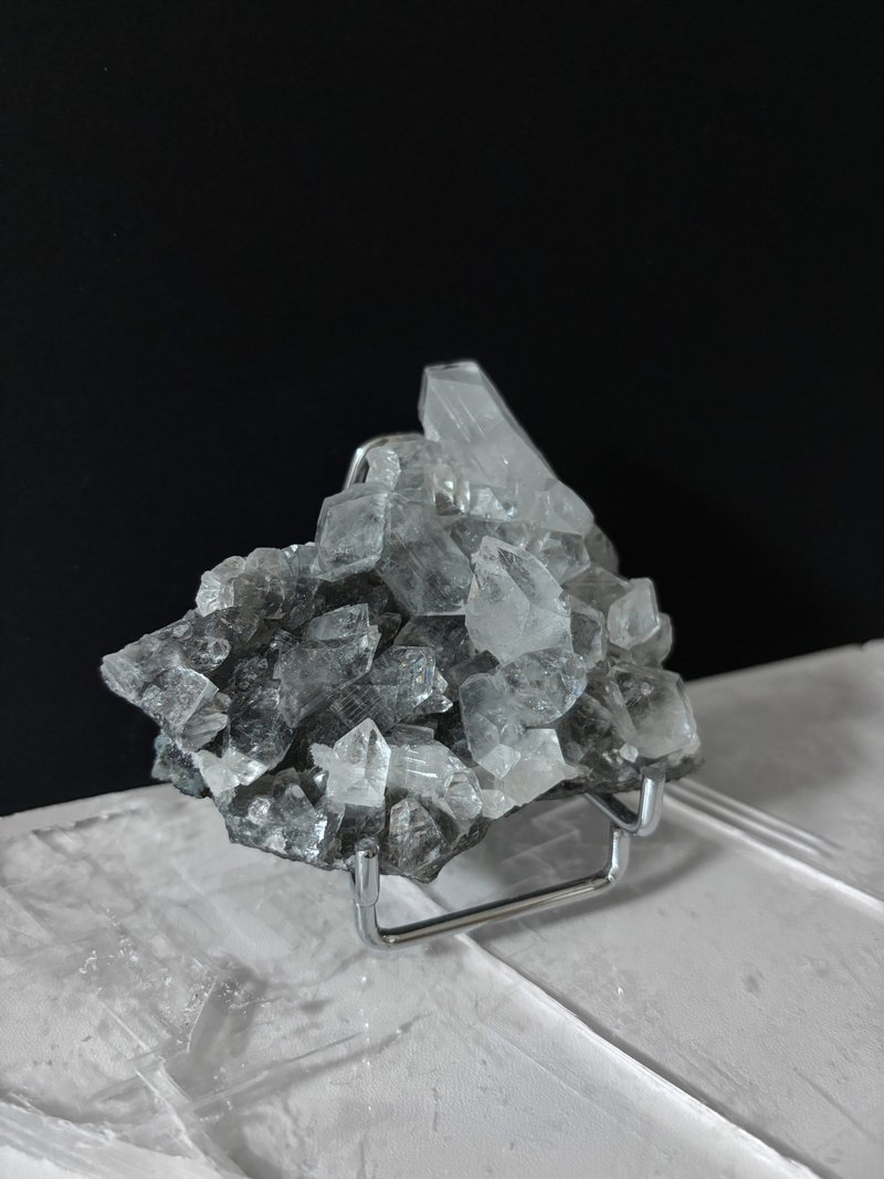 SS&CO | 印度蓝灰底鱼眼石片 - 摆饰 - 水晶 灰色