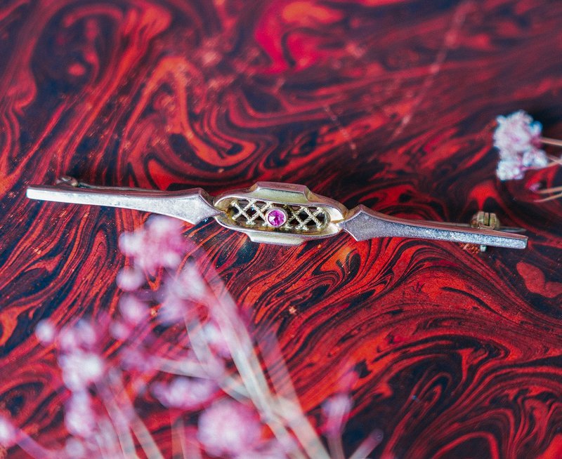 红宝石胸针 - 西洋古董首饰 - 胸针 - 宝石 