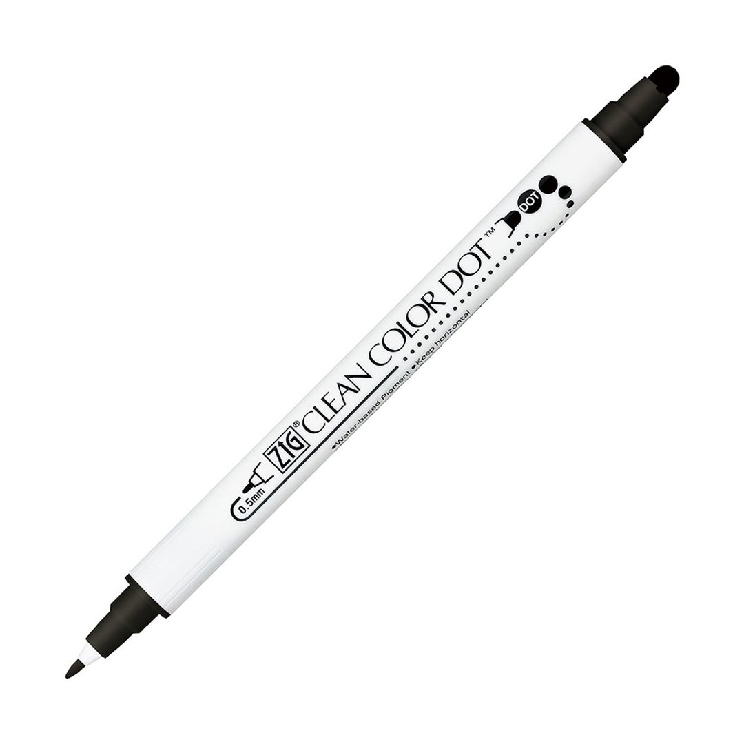 【Kuretake 日本吴竹】ZIG Clean Color Dot 点点笔 一般色 黑色 - 其他书写用品 - 塑料 黑色