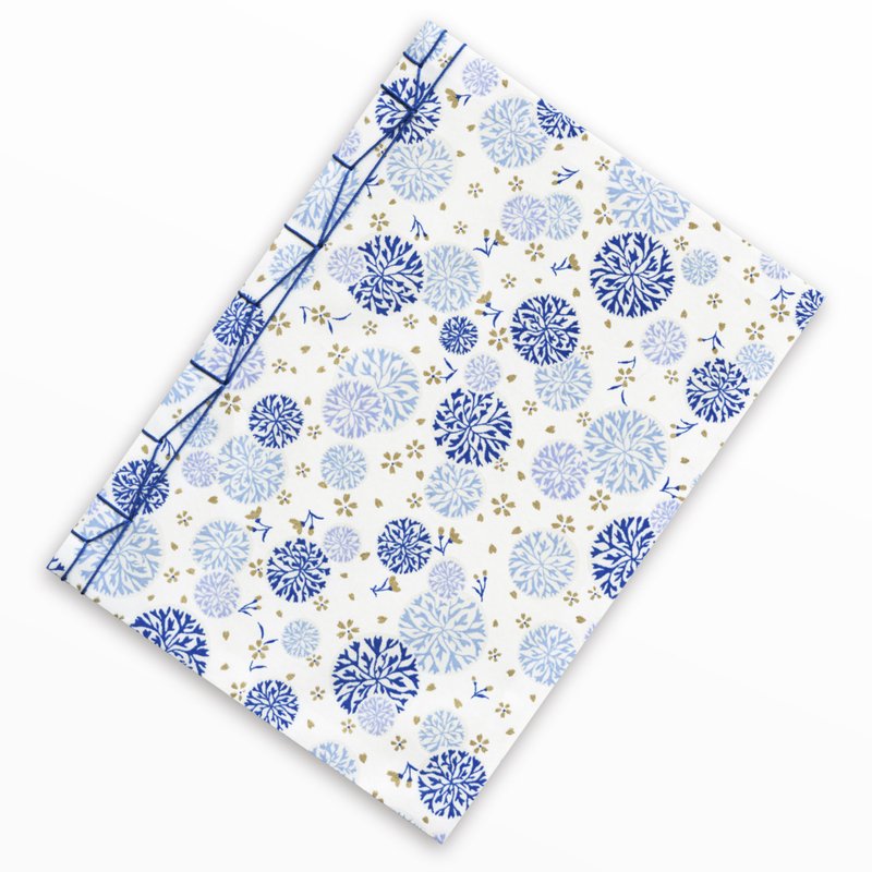 日本装订笔记本　手工制作　友禅日本纸　公平贸易纸 - 笔记本/手帐 - 纸 蓝色