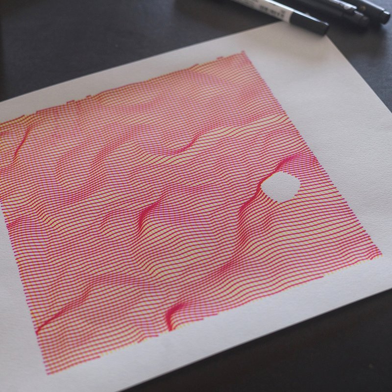 Terrain#22-1 | Pen Plotter Art - 海报/装饰画/版画 - 纸 