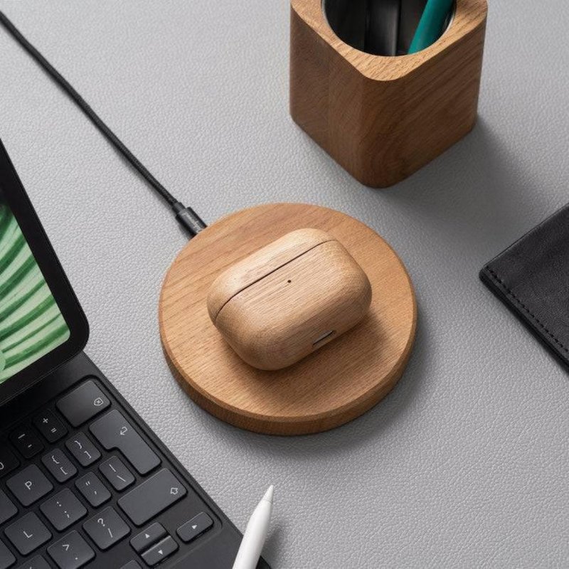 AirPods Pro1代保护套 实木苹果耳机保护套 Apple无线耳机保护套 - 耳机收纳 - 木头 咖啡色