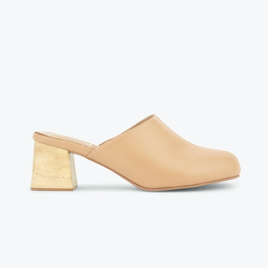 Mules Shoes - Monet Tan - 高跟鞋 - 人造皮革 咖啡色