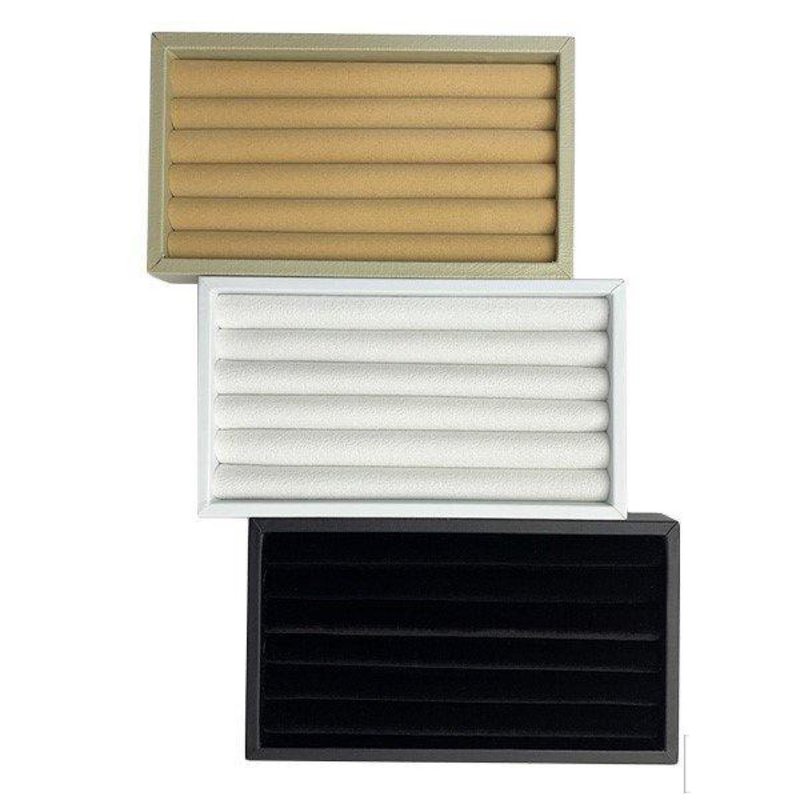 Trailing ring synthetic leather 5 rows 3color - 收纳用品 - 棉．麻 黑色