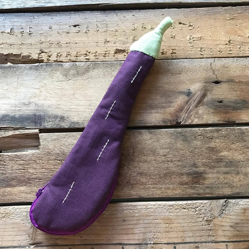 茄子/餐具袋 - 收纳用品 - 棉．麻 紫色