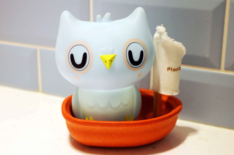 【绝版出清】荷兰 Petit Monkey ─ 猫头鹰装饰夜灯-粉蓝 - 灯具/灯饰 - 塑料 蓝色