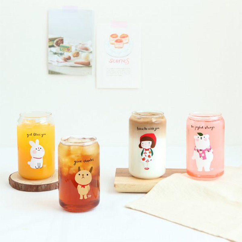 Hello Jean 哈啰・珍系列  Can造型玻璃杯 400ml - 玻璃杯 - 玻璃 