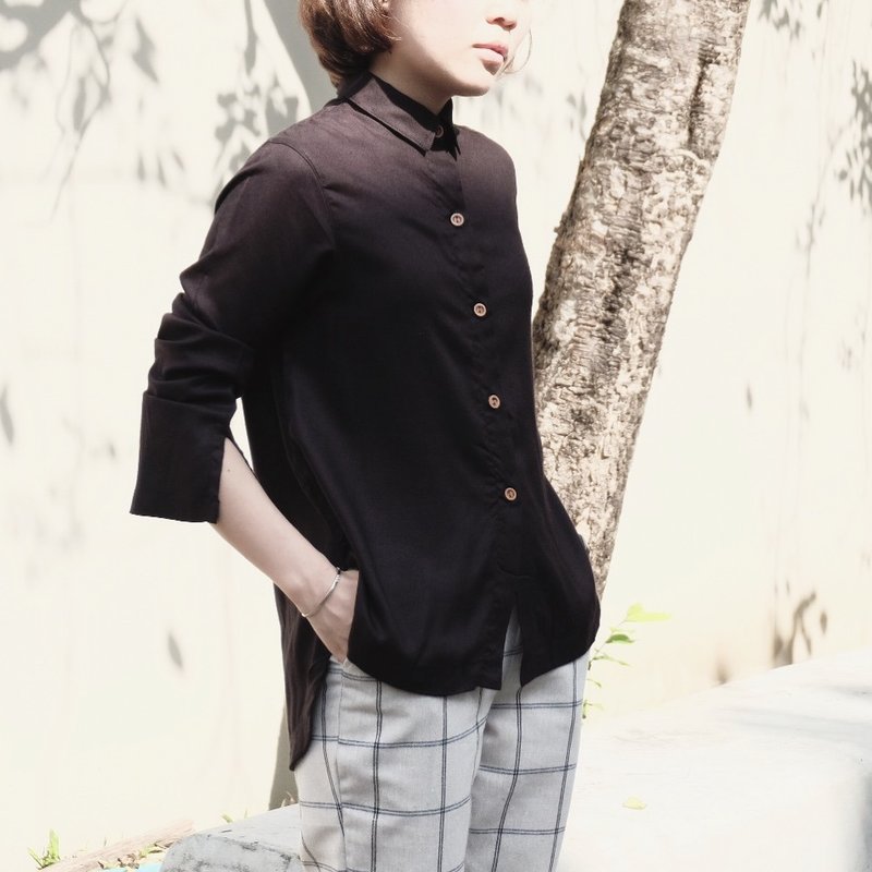 Classic Black Shirt - 女装上衣 - 其他材质 黑色