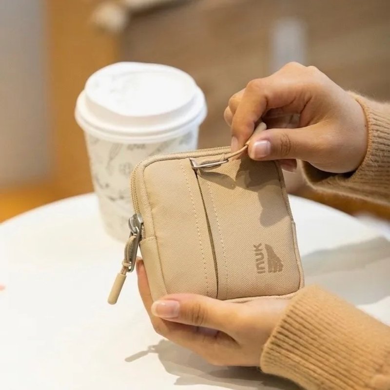 全境防水 口袋零钱包  Water_Shed Coin Purse 奶茶色 - 零钱包 - 环保材料 卡其色