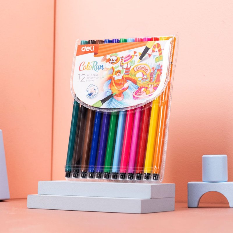得力Deli彩色笔/C157-12/12色/18色 - 圆珠笔/中性笔 - 其他材质 多色