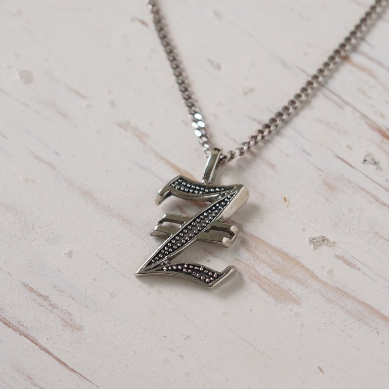 由 925 纯银制成的男女皆宜的字母 Z 吊坠项链 - 项链 - 纯银 银色