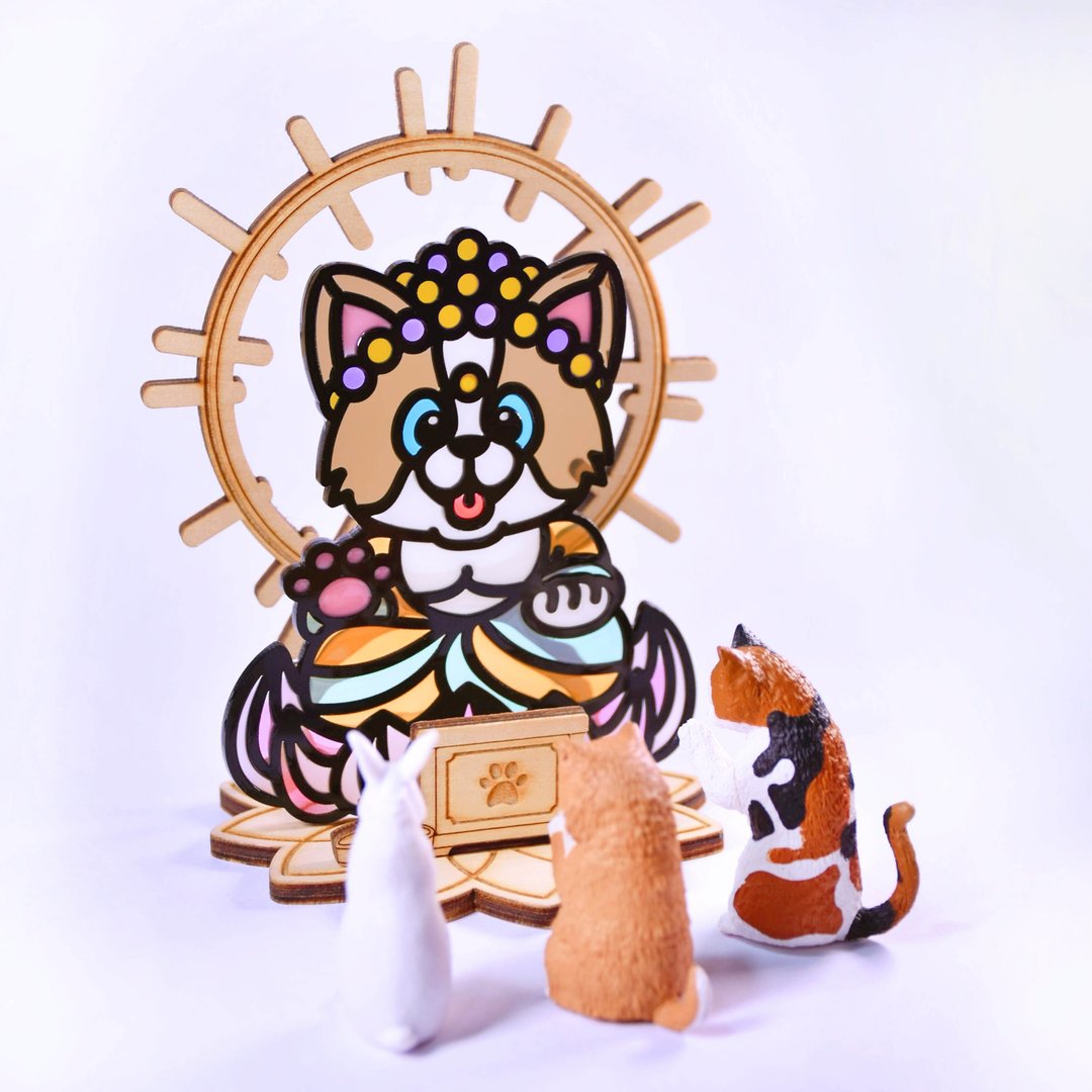 【Moko Bastet】大佛萌犬 柯基犬x释迦牟尼 犬如来 座台式 - 摆饰 - 树脂 多色