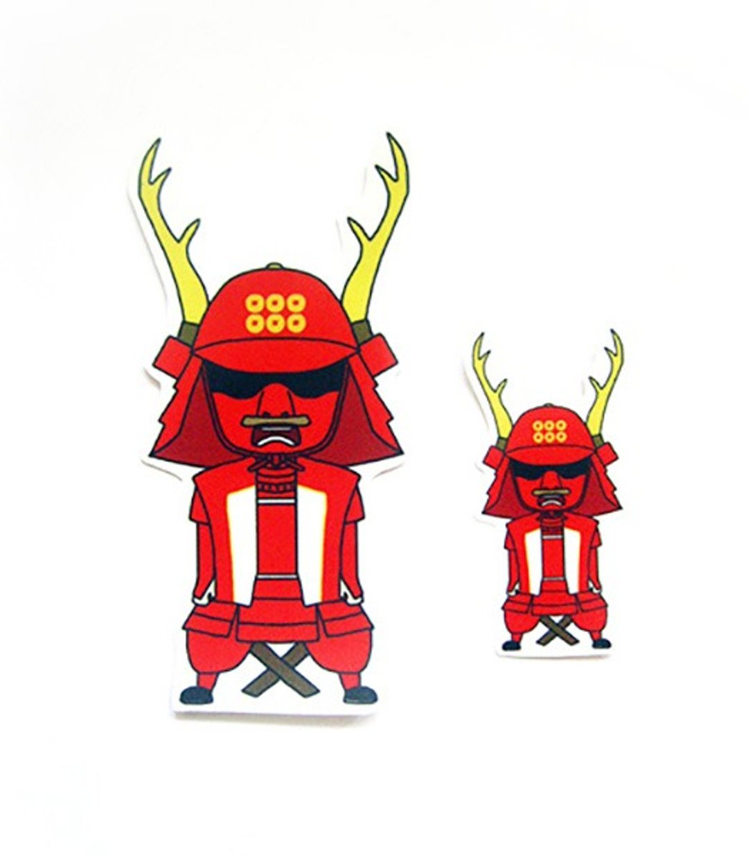 真田幸村 武将 贴纸 - 贴纸 - 纸 红色