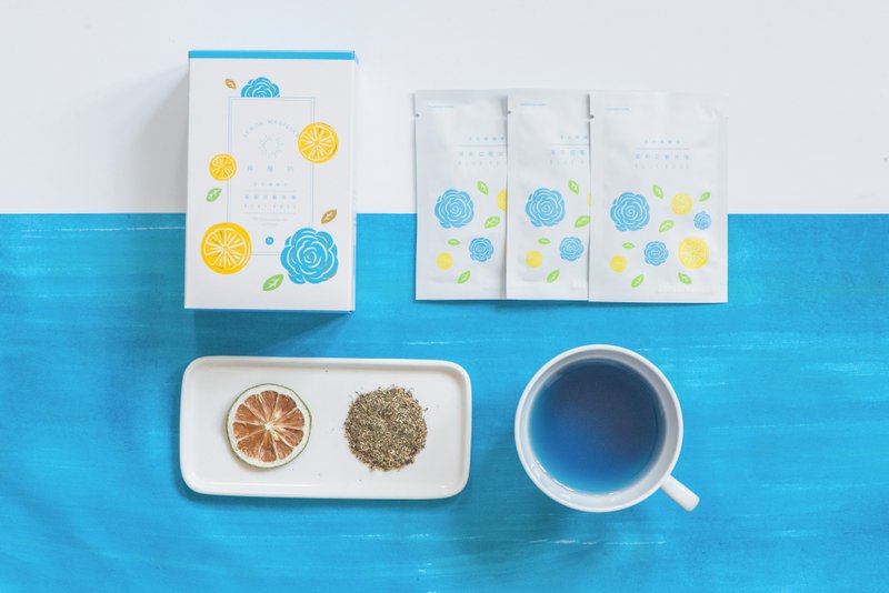 浮光柠檬茶－茱莉亚蓝玫瑰 (常温) - 茶 - 新鲜食材 蓝色