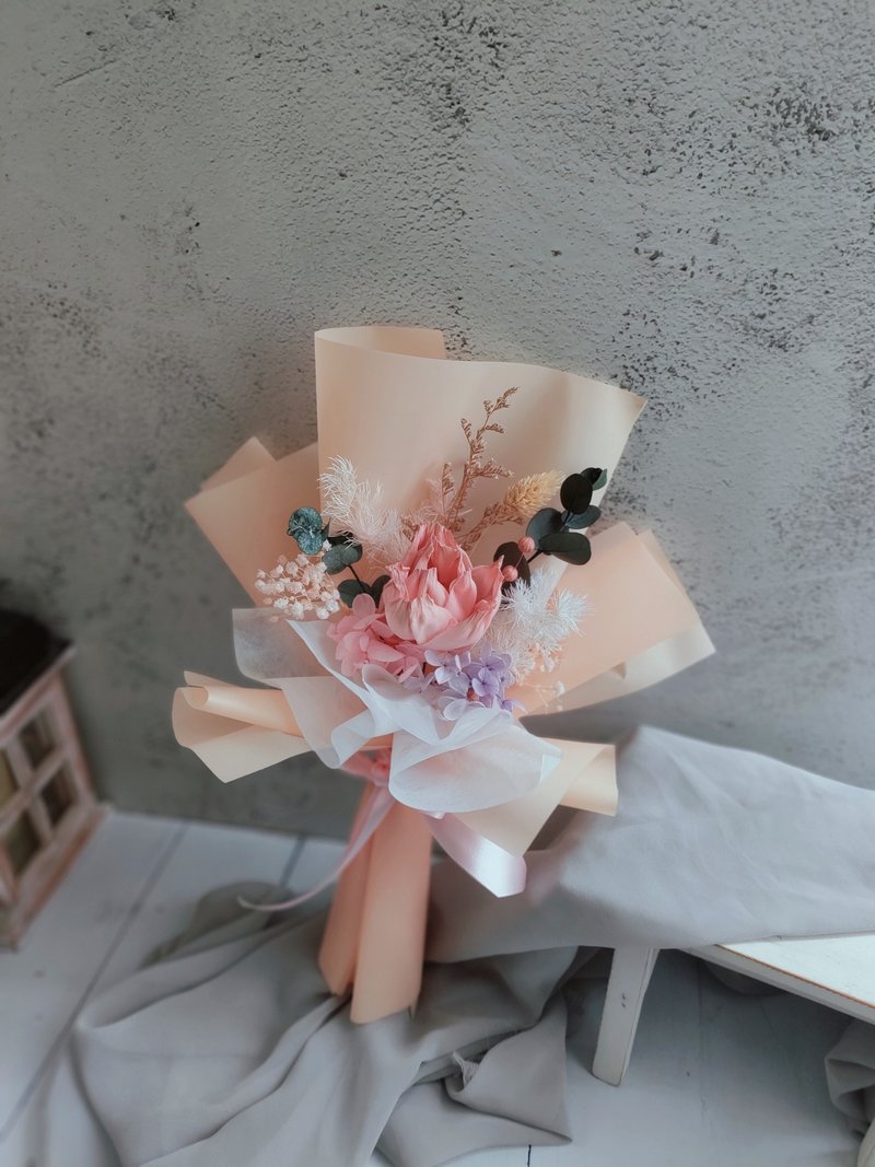 索拉花束- 拎着走的小花束 情人节 生日 - 干燥花/捧花 - 植物．花 粉红色