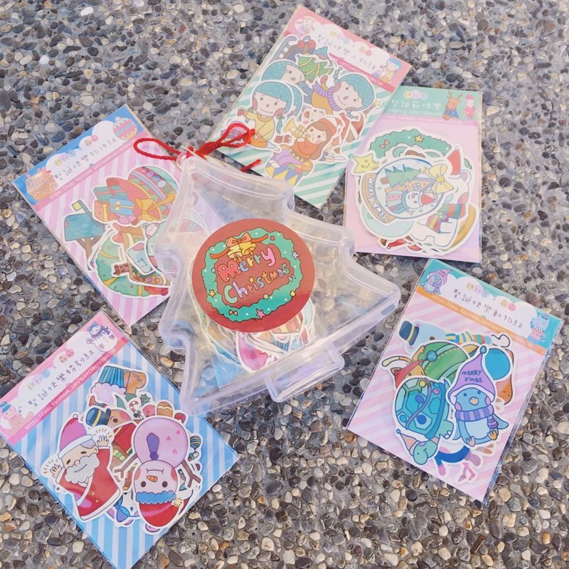 |圣诞节交换礼物| 甜秘密圣诞树贴纸盒(53入） - 贴纸 - 纸 