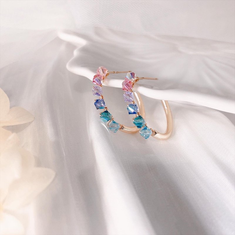 Swarovski Luna耳环 - 耳环/耳夹 - 水晶 