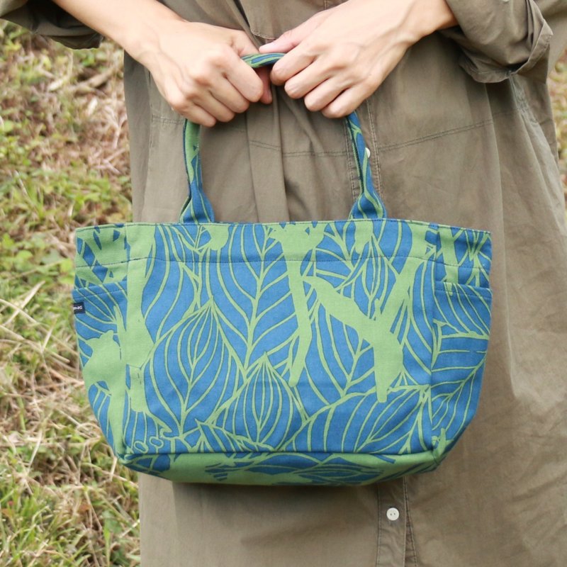 托特包 侧边口袋 S尺寸_美人蕉_希望_绿色 - 手提包/手提袋 - 棉．麻 绿色