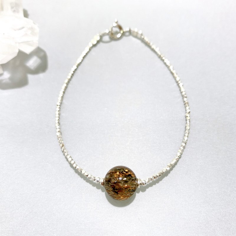 Ops black gold super seven bracelet -限定/黑金超七/纯银/极简 - 手链/手环 - 宝石 咖啡色