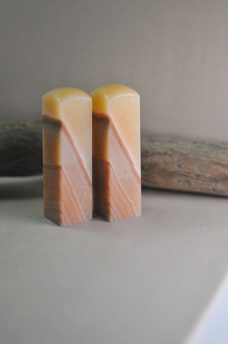 【好石多磨】黄玉石_玉石印章_夫妻结婚对章 - 印章/印台 - 玉石 黄色