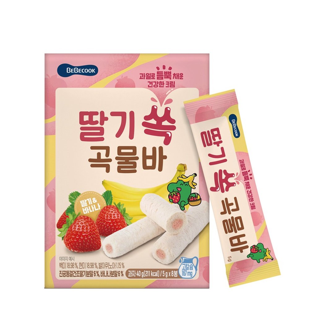 【BEBECOOK】宝膳 婴幼儿水果酥酥卷-草莓香蕉(40g) - 玩具/玩偶 - 其他材质 粉红色
