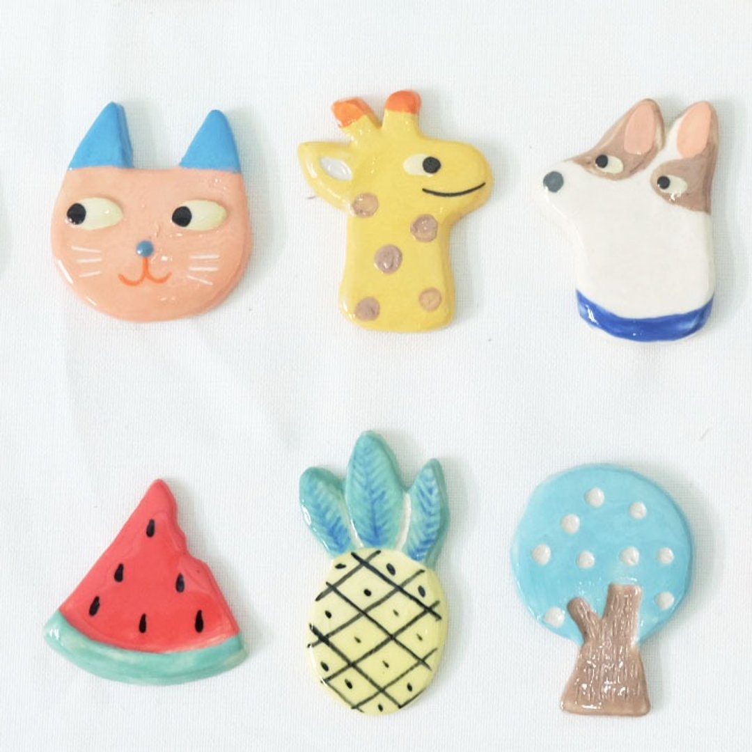 CERAMIC BROOCH - 胸针 - 陶 