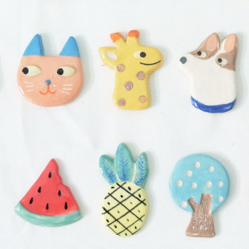 CERAMIC BROOCH - 胸针 - 陶 