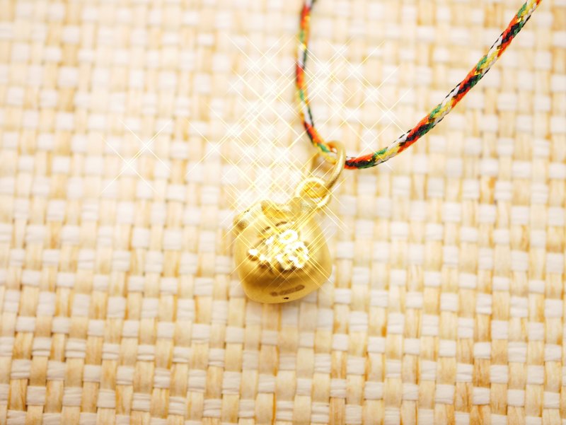 黄金坠子-福气一生、代代有福金饰-黄金9999 - 项链 - 24k 金 金色