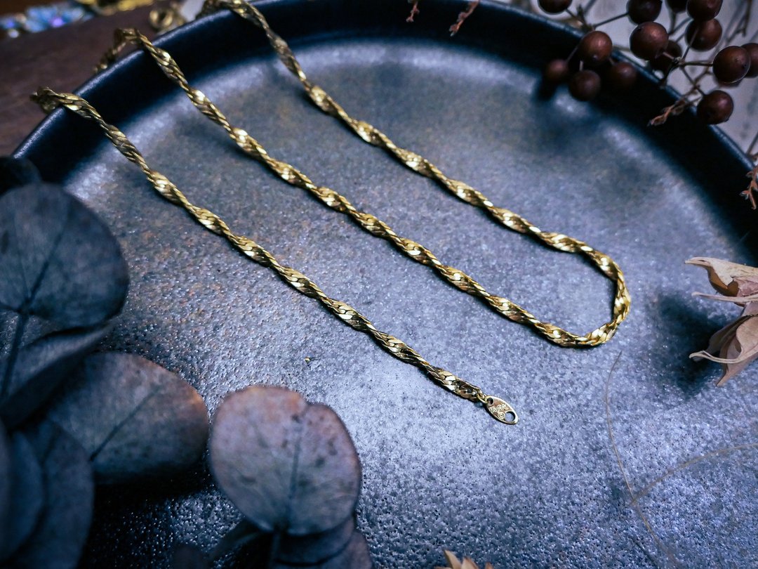 Trifari 旋转纽绳蛇链－美国古董首饰 Vintage Jewelry - 项链 - 其他金属 