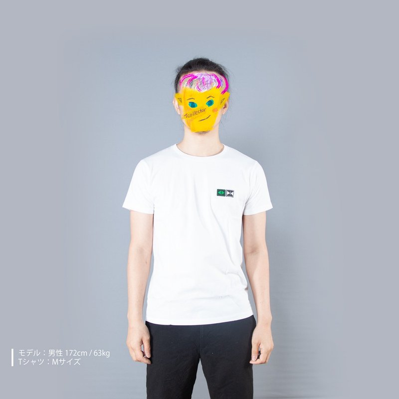 エレベーターのボタン開と閉　おもしろTシャツ　ユニセックスXS〜XLサイズ　Tcollector - 女装 T 恤 - 棉．麻 白色