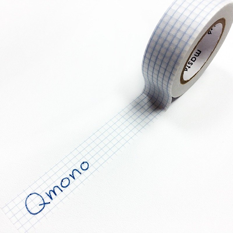 maste Draw Me 和纸胶带．1"【方眼 (MST-FA04-BGY)】 - 纸胶带 - 纸 蓝色