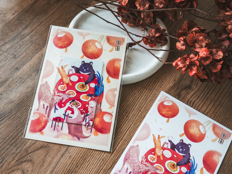 【碧螺村春原创设计】春节围炉版 设计悠游卡 - 造型悠游卡/交通卡 - 塑料 红色