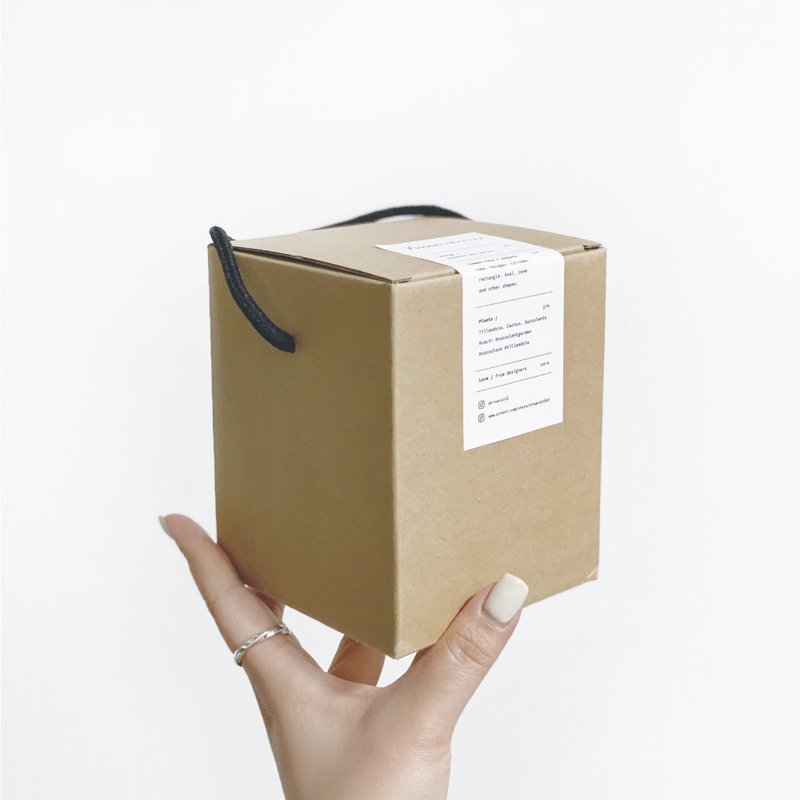 (现货) 厚磅数牛皮卡纸手提附绳礼物包装盒 (中) - 包装材料 - 纸 卡其色