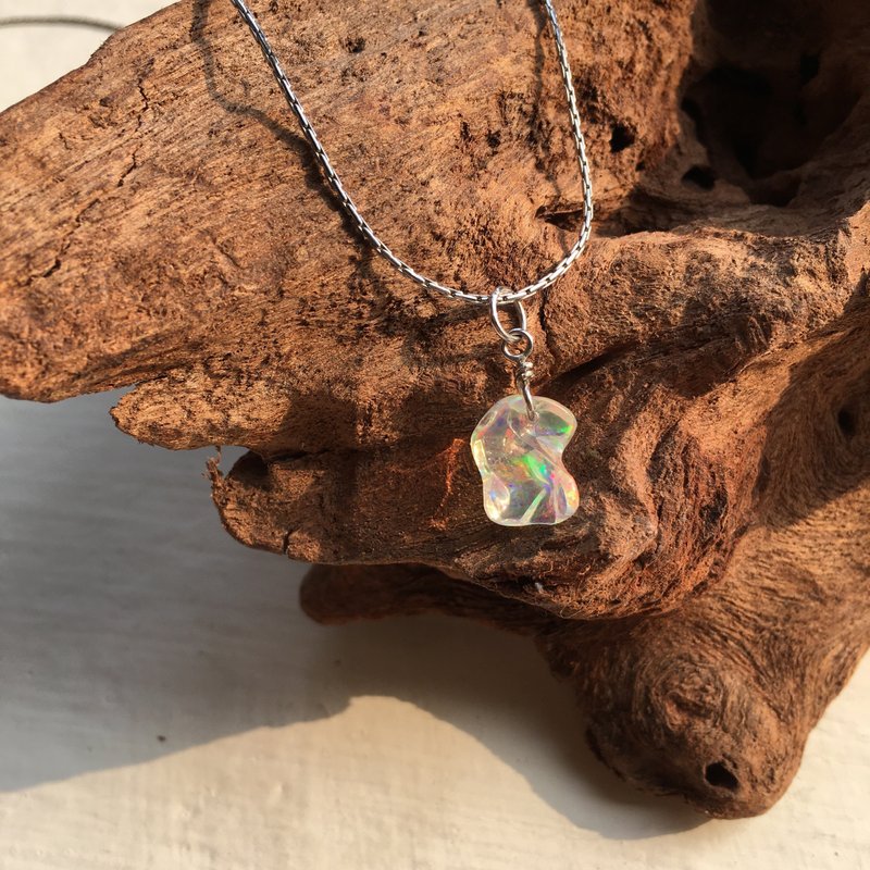 蛋白石项链 Opal - 冰块 /925银 - 项链 - 宝石 
